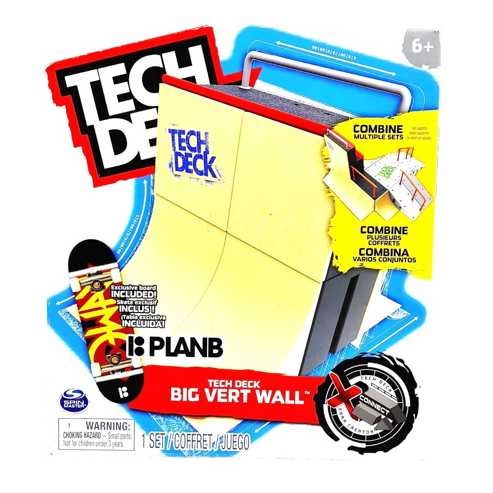 Tech Deck Build a Park Plan B Exclusive W/ Big Vert Wall Skateboard Spinmaster